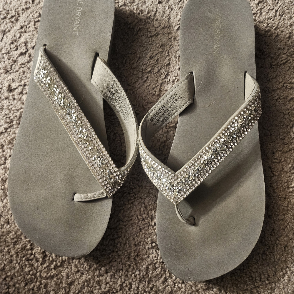 Lane Bryant Silver Embellished Sandals